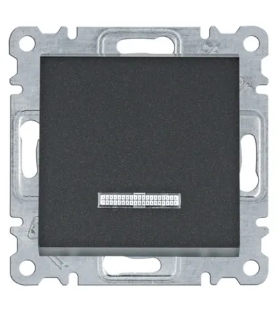 HAGER Taster sa indikatorom Lumina WL0413 crni