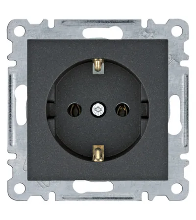 HAGER Utičnica šuko Lumina WL1053 crna