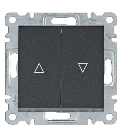 HAGER Prekidač za žaluzine 1P Lumina WL0313 crni