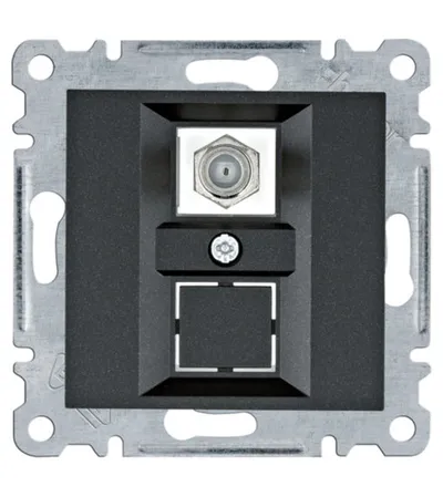 HAGER Utičnica F konektor WL3253 crna