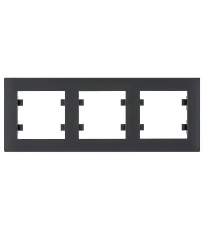 HAGER Okvir 3-struki horizontalni WL5733 crni
