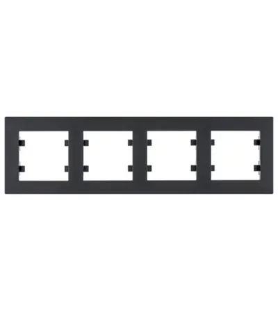HAGER Okvir 4-struki horizontalni WL5743 crni