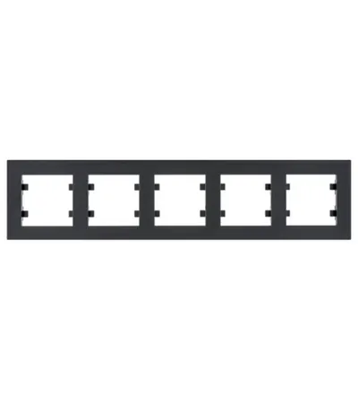 HAGER Okvir 5-struki horizontalni Wl5753 crni