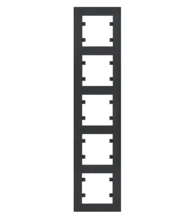 HAGER Okvir 5-struki vertikalni WL5653 crni