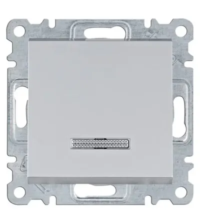 HAGER Taster sa indikatorom 10A 1KO WL412 sivi