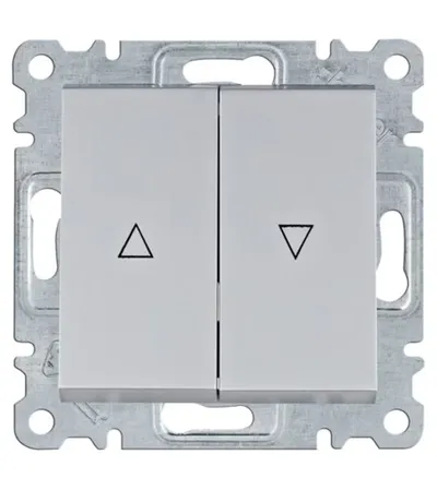HAGER Taster za žaluzine 1P 10A WL0322 sivi