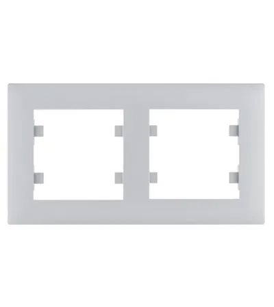 HAGER Okvir 2-struki horizontalni WL5722 sivi