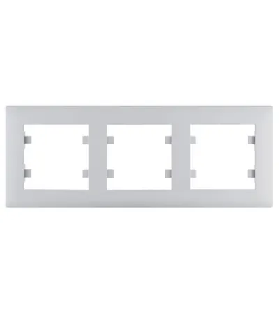 HAGER Okvir 3-struki horizontalni WL5732 sivi