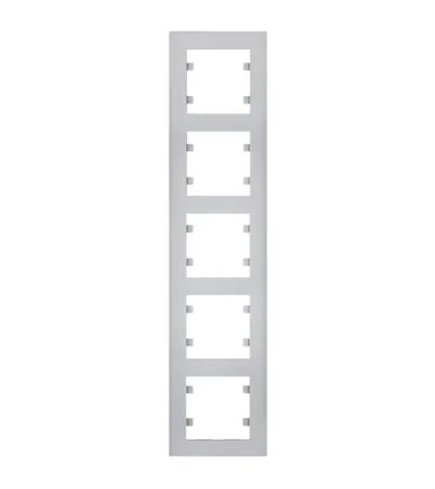 HAGER Okvir 5-struki vertikalni Lumina WL5652 sivi