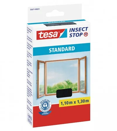TESA Mreža za prozor 110x130cm crna 55671