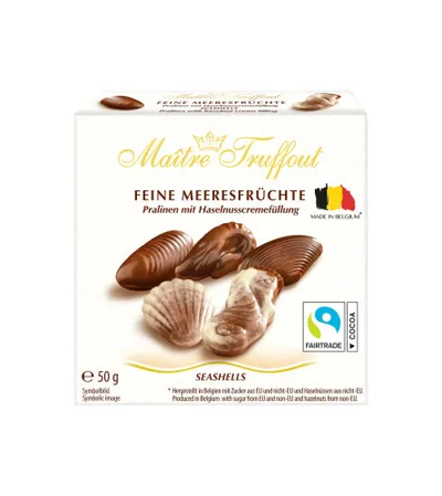 MAITRE TRUFFOUT Mini praline belgijske Školjke 50g