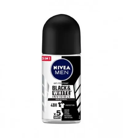 NIVEA Dezodorans Roll On Black & White Invisible 50ml