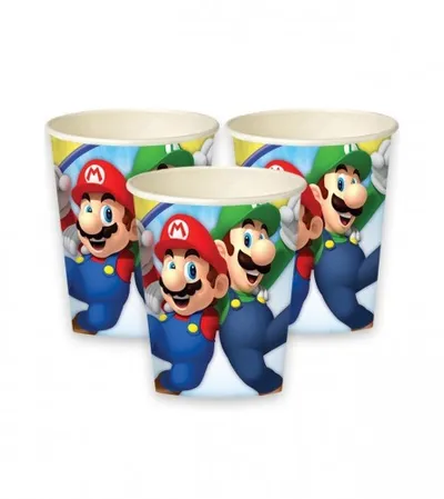 AMSCAN Čaše rođendanske Super Mario 8/1 9901537-66