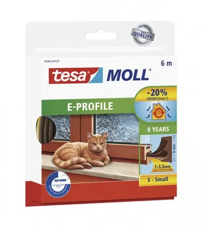 TESA Dihtung za prozore TESAMOLL E-profil smeđi 6m