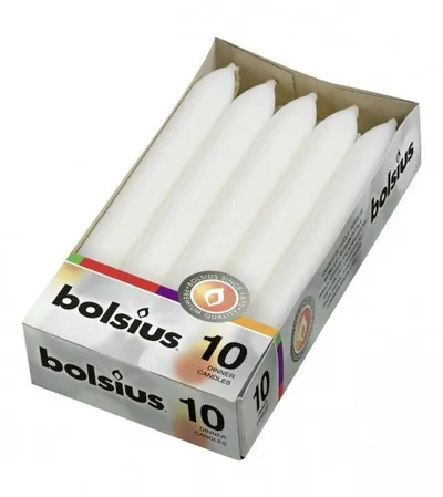BOLSIUS Svijeća 10/1 Torpedo 170/20 Bijela BX10 WHI