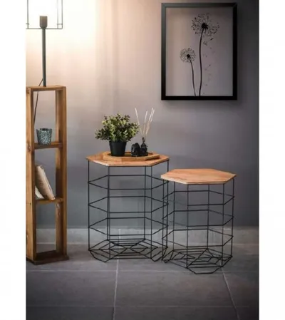MASTER Stolovi heksagonalni set 2/1 45x45x56cm 9035-M