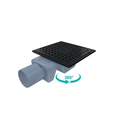 VALTEMO Top sifon crni 15x15 S-BASE VFD-743515