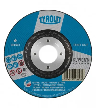 TYROLIT Ploča brusna 115x6mm Basic 34468716