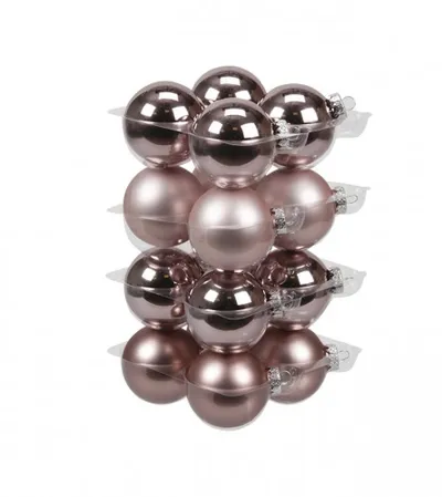 MASTER Ukras za jelka kugla staklena 57mm smokey rose 16/1 124413