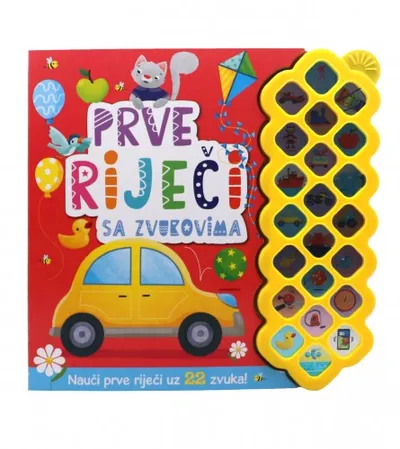 MALIK Dječija knjiga slikovnica zvučna 22 zvuka Prve riječi 00317