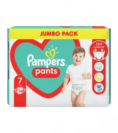 PAMPERS Pelene gaćice jumbo vel.7 38/1