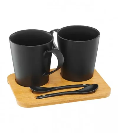 AMBITION Šolje sa kašikama set 5/1 450ml 94755 crni