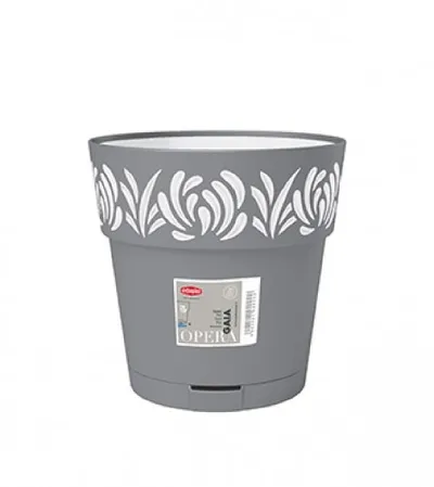STEFANPLAST Saksija 15x15cm Gaia 88301 siva