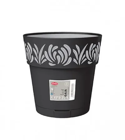 STEFANPLAST Saksija 20x19cm Gaia 88403 tamno siva