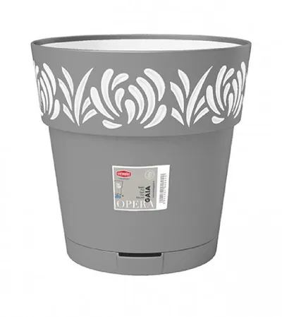 STEFANPLAST Saksija 30x29cm Gaia 88601 siva