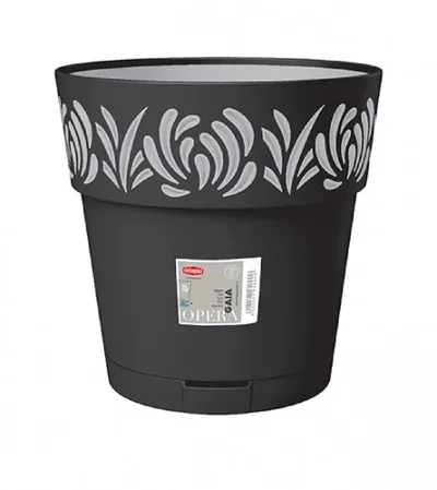STEFANPLAST Saksija 30x29cm Gaia 88603 tamno siva