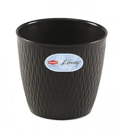 STEFANPLAST Saksija 20x19cm Liberty 87202 tamno siva