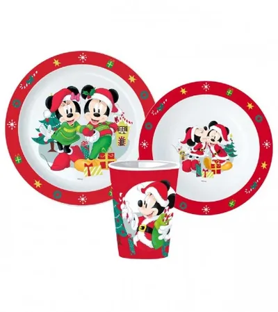 DISNEY Set za jelo dječiji čaša i tanjiri 24x24cm 39241000