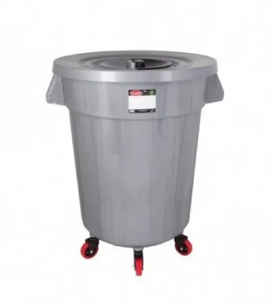 PLANET Kanta za smeće 120l okrugla sa točkićima UP112W siva