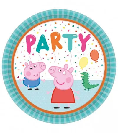AMSCAN Tanjiri 8/1 23cm Peppa Pig papirni 9906329-66