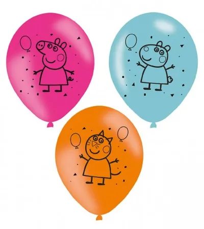 AMSCAN Baloni 23cm 6/1 Peppa Pig 997378