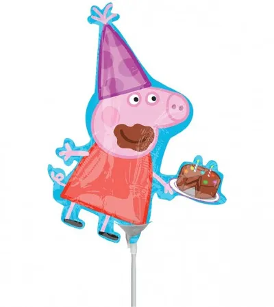 AMSCAN Balon na štapu 28x33cm Peppa Pig A30 3460202