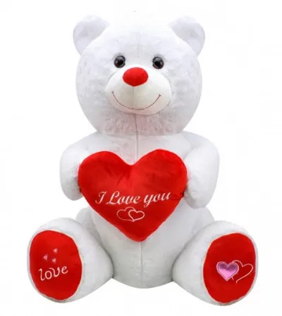 MASTER Igračka medo plišani I love you 80cm 1028 bijeli