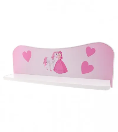 HAPPY KITTY Polica drvena zidna Kitty princeza i njen konj 60cm