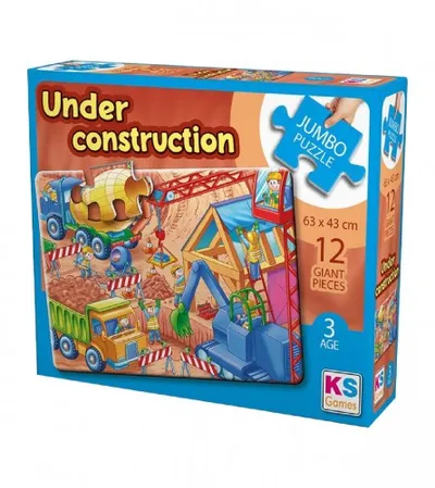 KS GAMES Igračka puzzle jumbo Gradilište JP31004 68x48cm