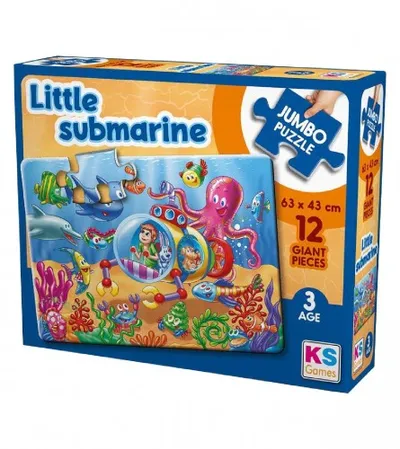 KS GAMES Igračka puzzle jumbo Podmornica JP31006 68x48cm 12 dijelova