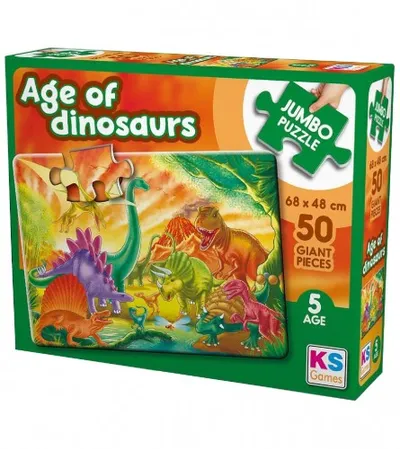 KS GAMES Igračka puzzle jumbo Dinosaurusi JP31012 68x48cm 50 dijelova