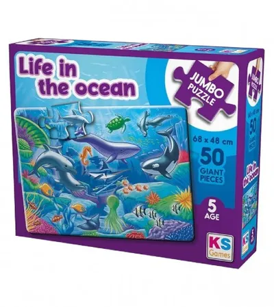 KS GAMES Igračka puzzle jumbo Morski život JP31013 68x48cm 50 dijelova