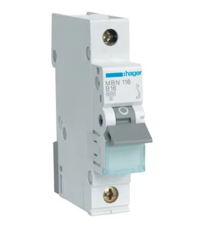 HAGER Osigurač automatski 16A 1P B 6kA MBN1196