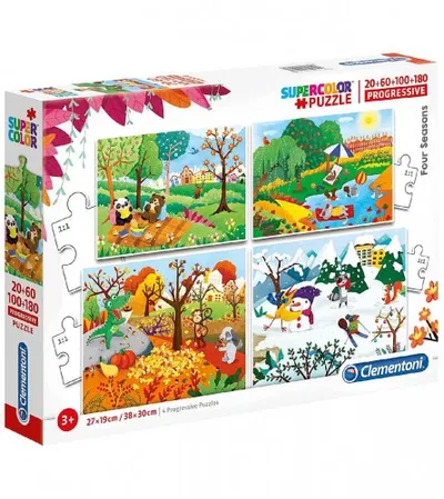 CLEMENTONI Igračka puzzle 4 godišnja doba 20-60-100-180 21408