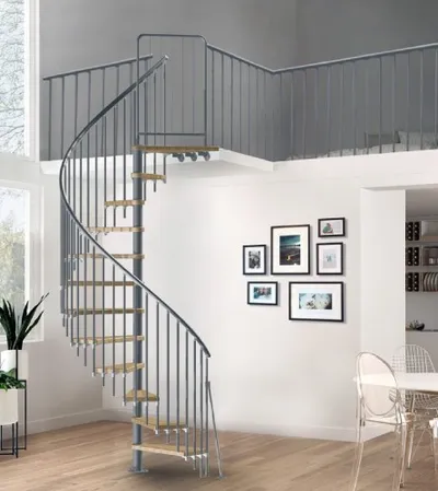 MASTER Stepenice montažne spiralne Atrium fi140cm sive