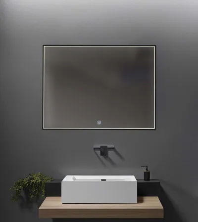 MASTER Ogledalo LED 100x70cm 8W 4000K S-4679 crni okvir