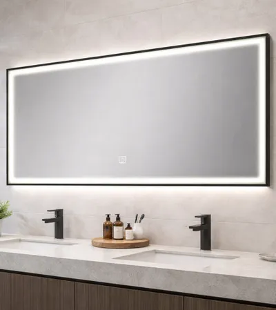 MASTER Ogledalo LED 120x60cm 8W 4000K alu okvir crni SPB-126080