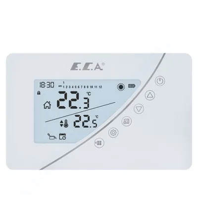 E.C.A. Termostat sobni Wi-Fi On-Off bežični sedmični Poly Touch bijeli 7006903005