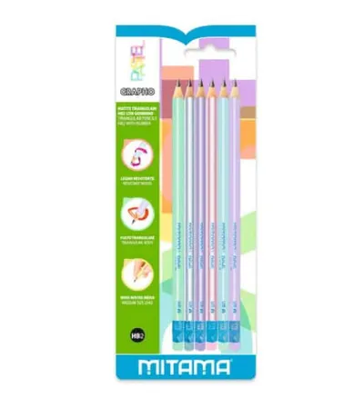 MITAMA Olovka drvena sa gumicom HB2 6/1 62545