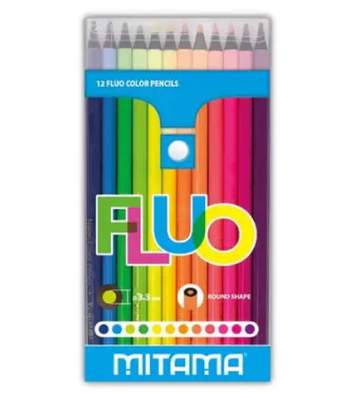 MITAMA Bojice drvene Fluo 12/1 62826